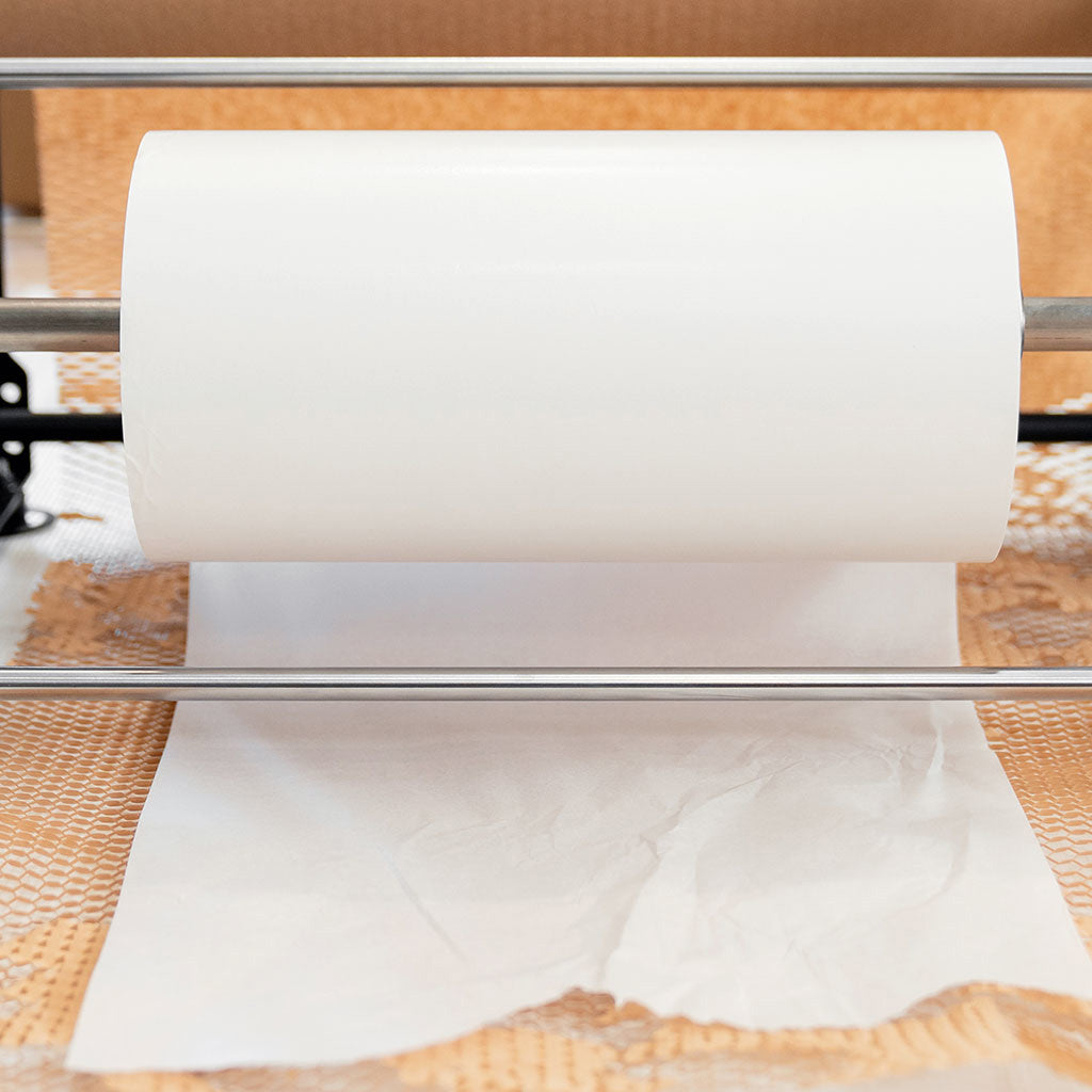 White Tissue Paper for Honeycomb Wrapping 300mm x 840m x 22gsm - Omni Packaging 