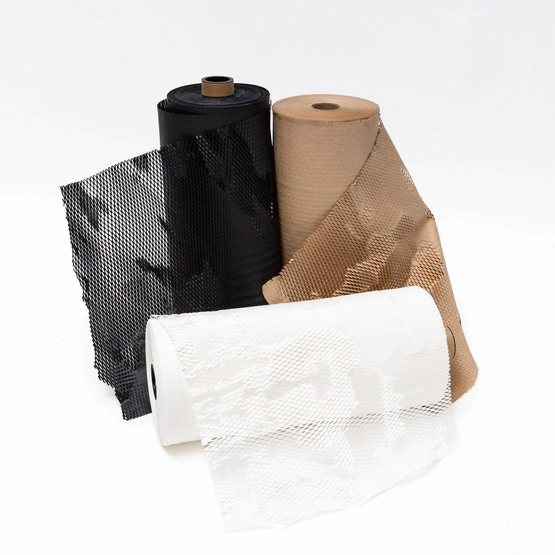 Black Honeycomb Wrapping Paper 500mm x 250m (420m expanded) x 80gsm - Omni Packaging 