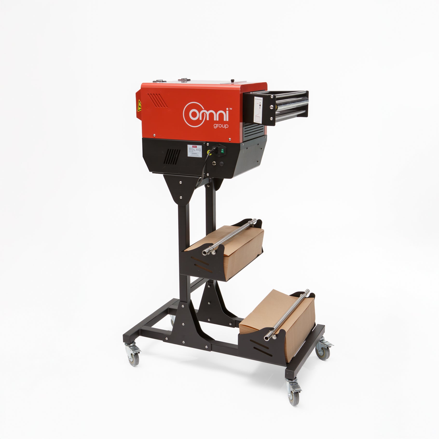 Omni PaperFil Paper Pad Cushion Machine with Floor Stand - Omni Packaging 
