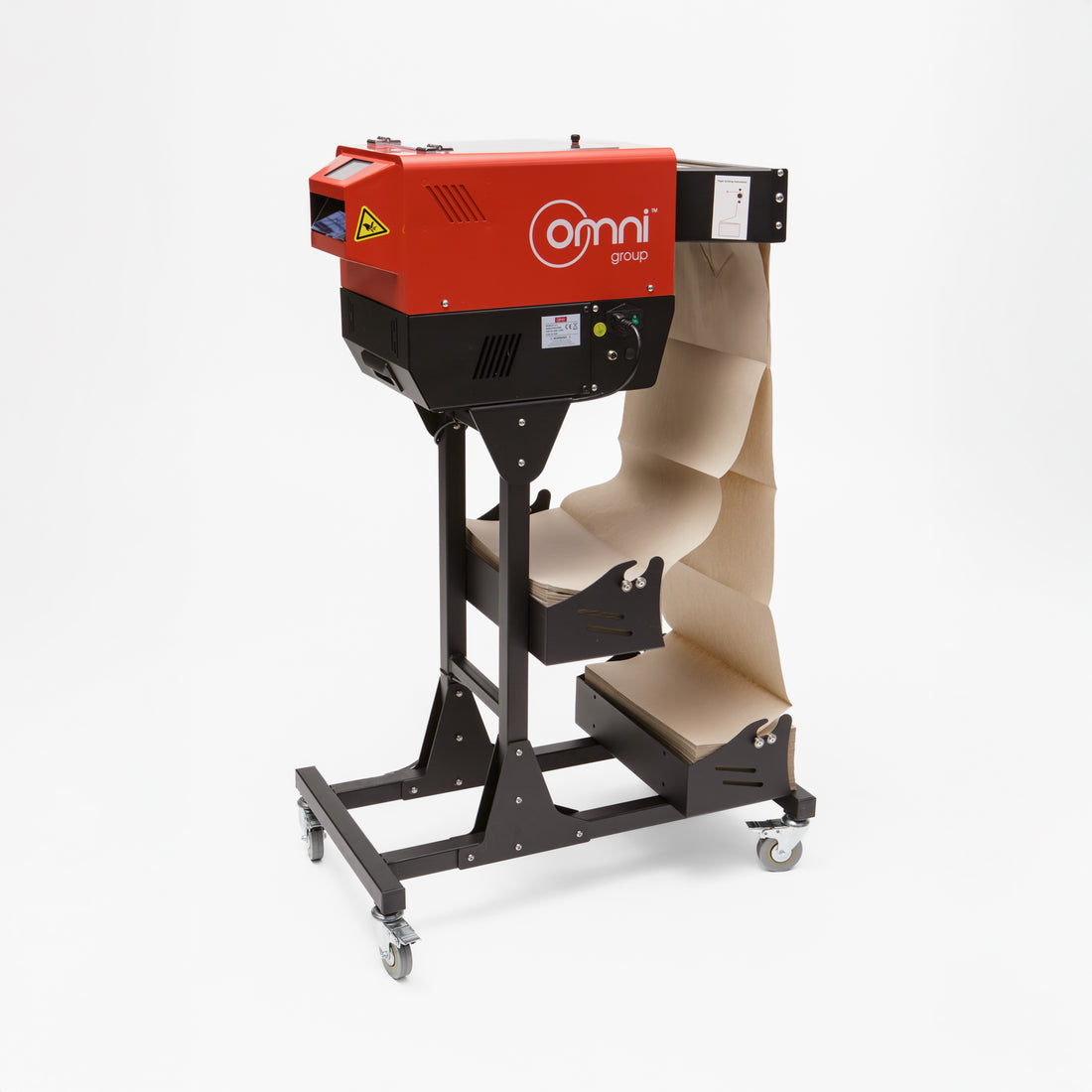 Omni PaperFil Paper Pad Cushion Machine with Floor Stand - Omni Packaging 