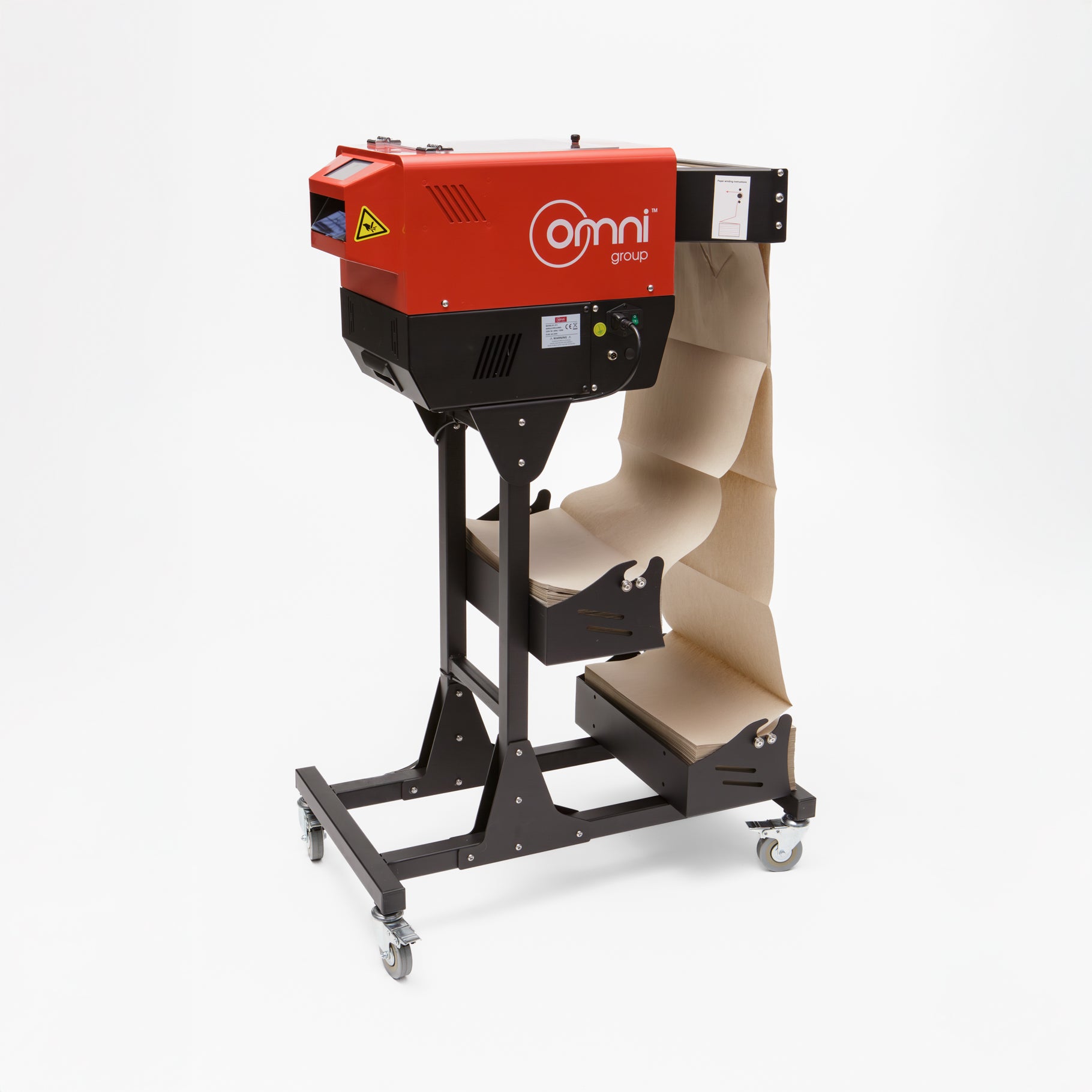 Omni PaperFil Paper Pad Cushion Machine with Floor Stand - Omni Packaging 