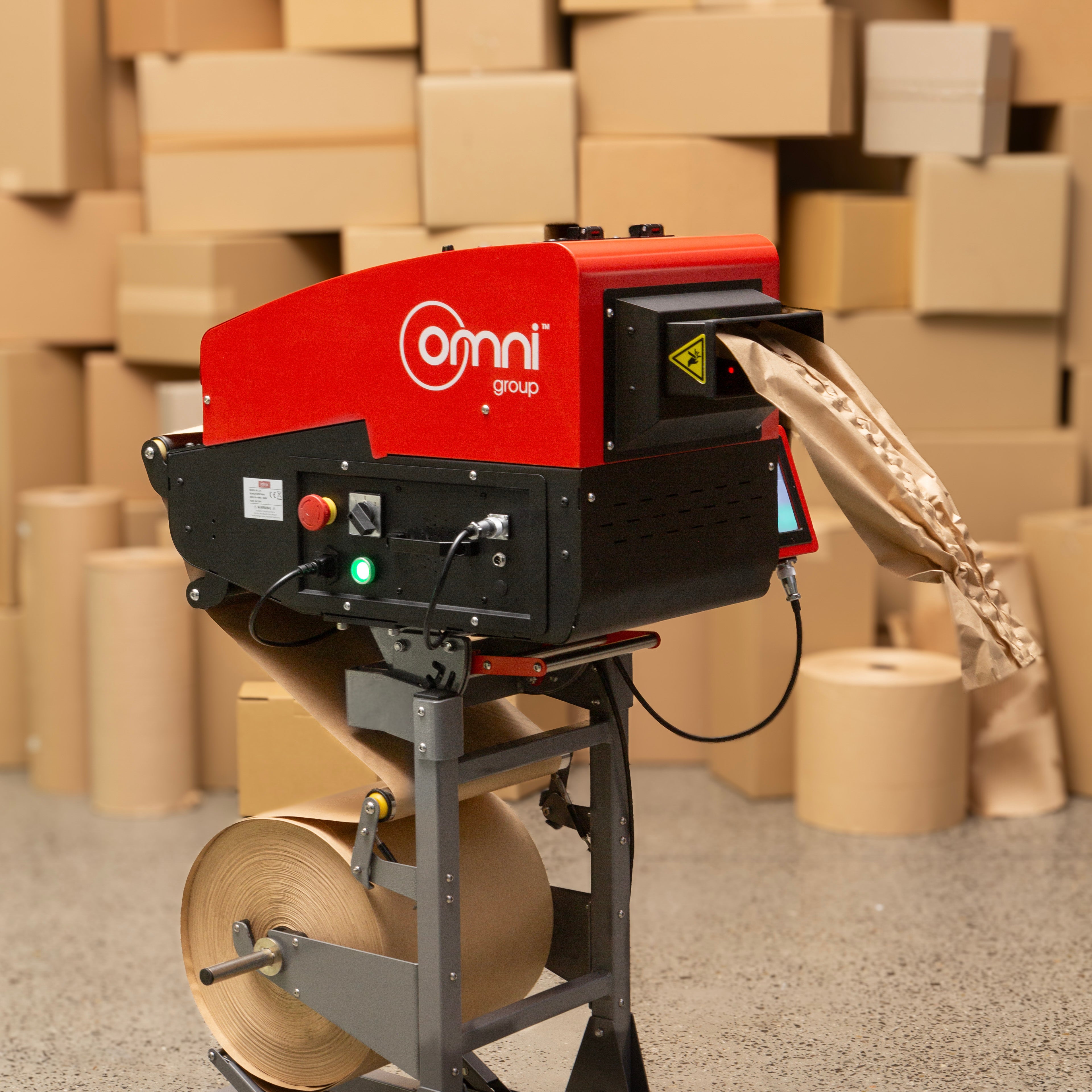 Omni PaperFil Paper Pad Cushion Machine - High Speed - Omni Packaging 