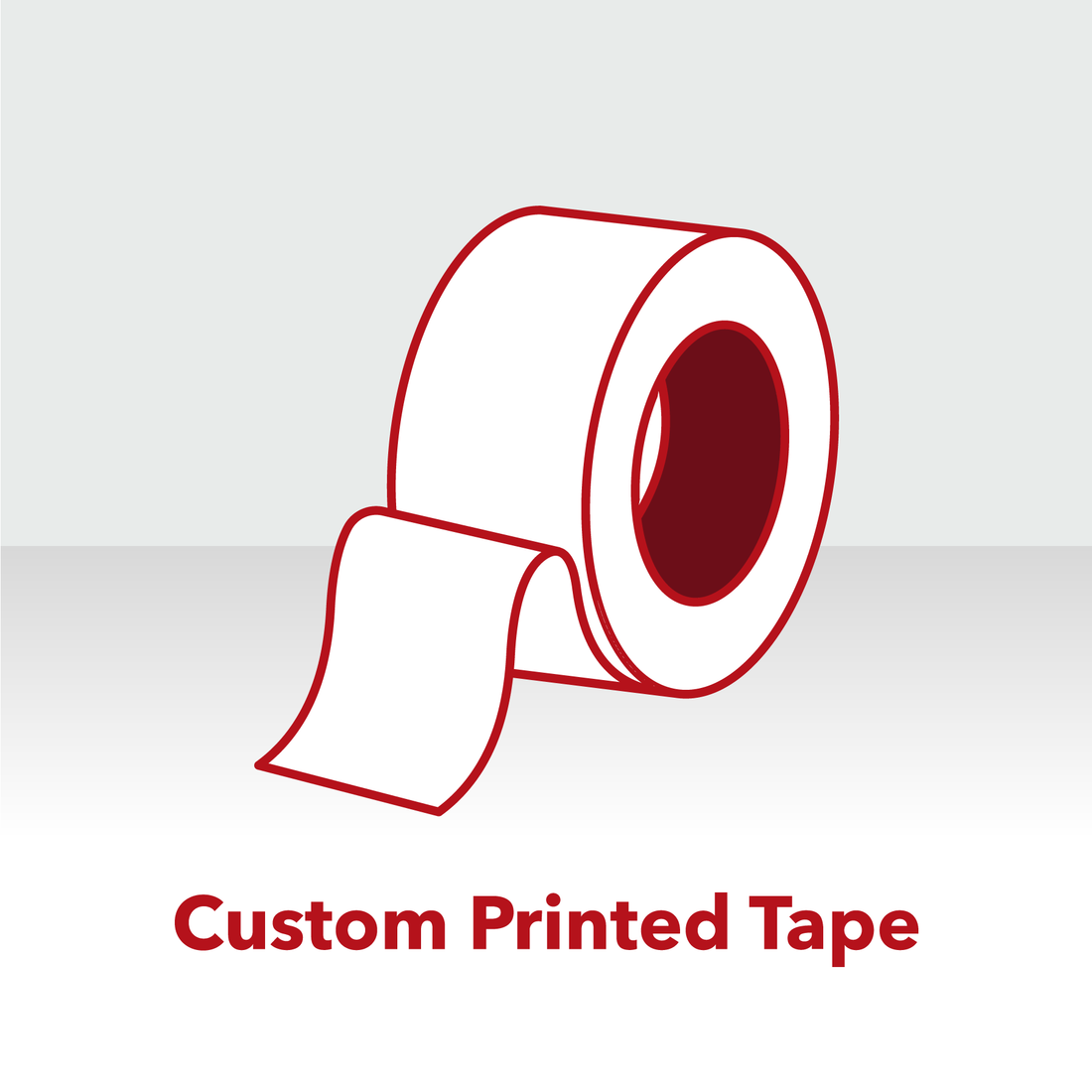 Printed Quarantine PVC Packaging Tape Red on Yellow 48mm x 100m