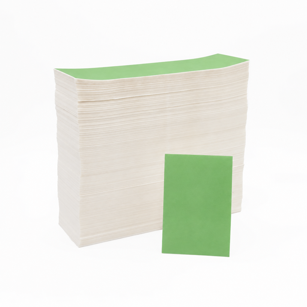 Fanfold Thermal Direct Label Paper Green Permanent 102mm x 152mm 4000/Ctn - Omni Packaging 