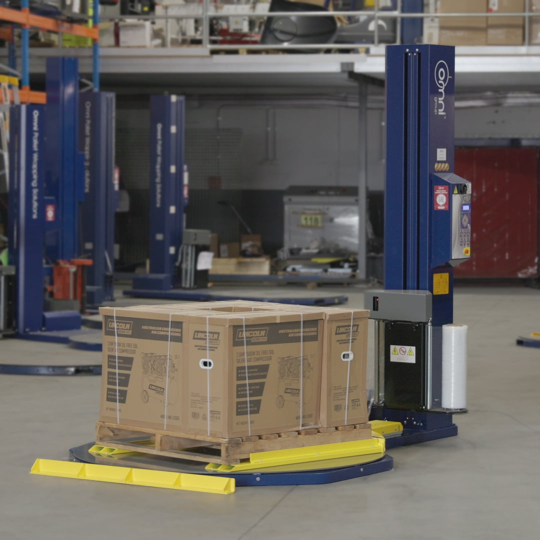 Base Pallet Wrapper with SuperCut™ | Power Pre-Stretch System