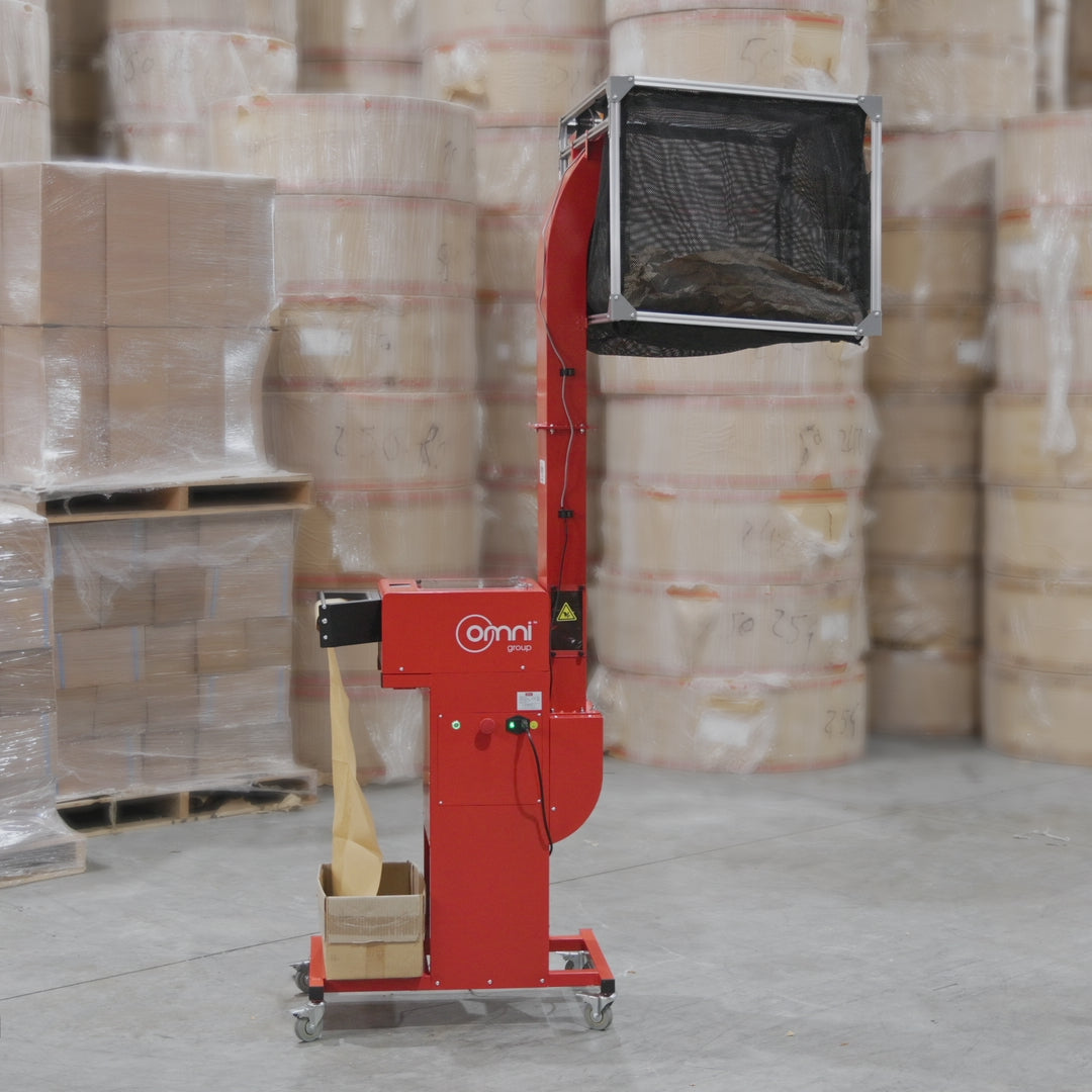 Omni Paperfil™ Paper Pad Cushion Machine - With hopper and Overhead Delivery